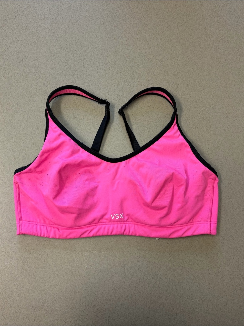 VSX Hot Pink & Black Sports Bra - Supportive Activewear